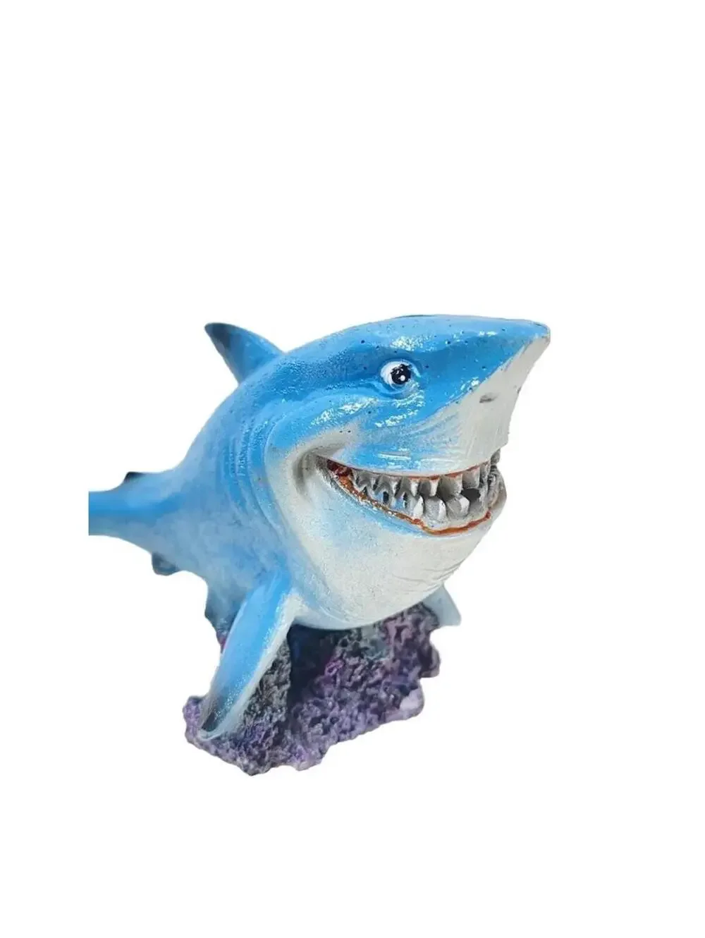 Blue Shark Fish Tank Decor Shark Display - 